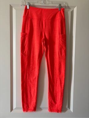 Vineyard Vines Coral Red Leggings with Side Pockets
